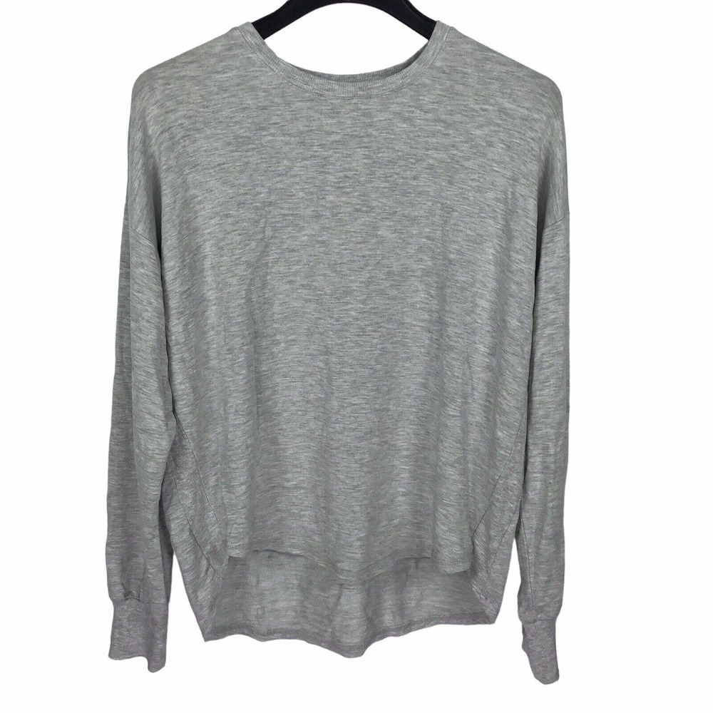 PJ Salvage Heather Gray Pullover Pajama Lounge Top Women's Medium M Long Sleeves - Picture 1 of 3